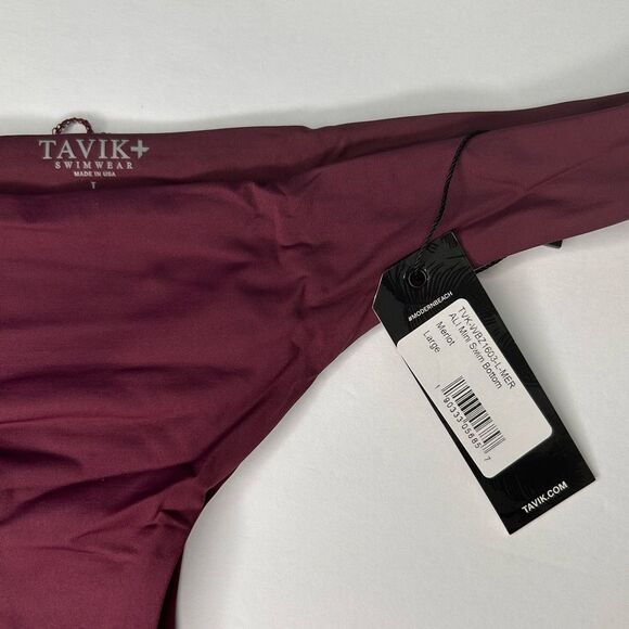 NWT TAVIK MERLOT SWIM BOTTOM Minimal COVERAGE. Size L - Picture 7 of 15